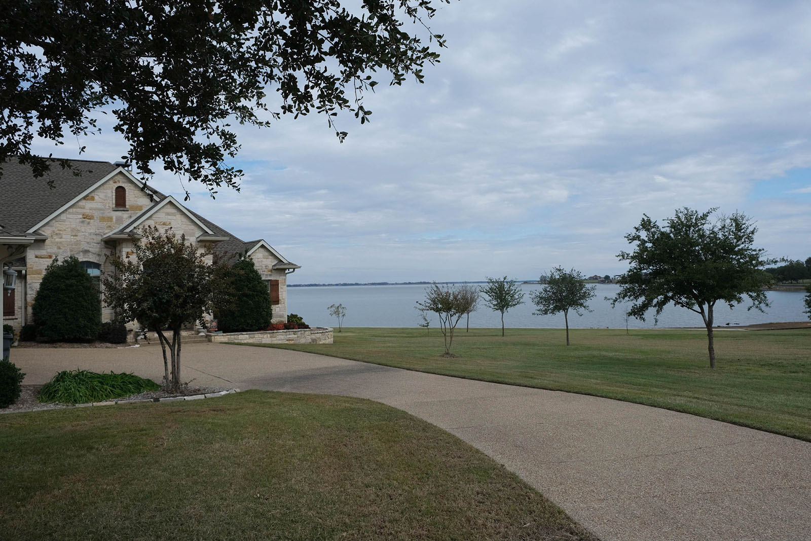One of the community homes with an expansive lake view