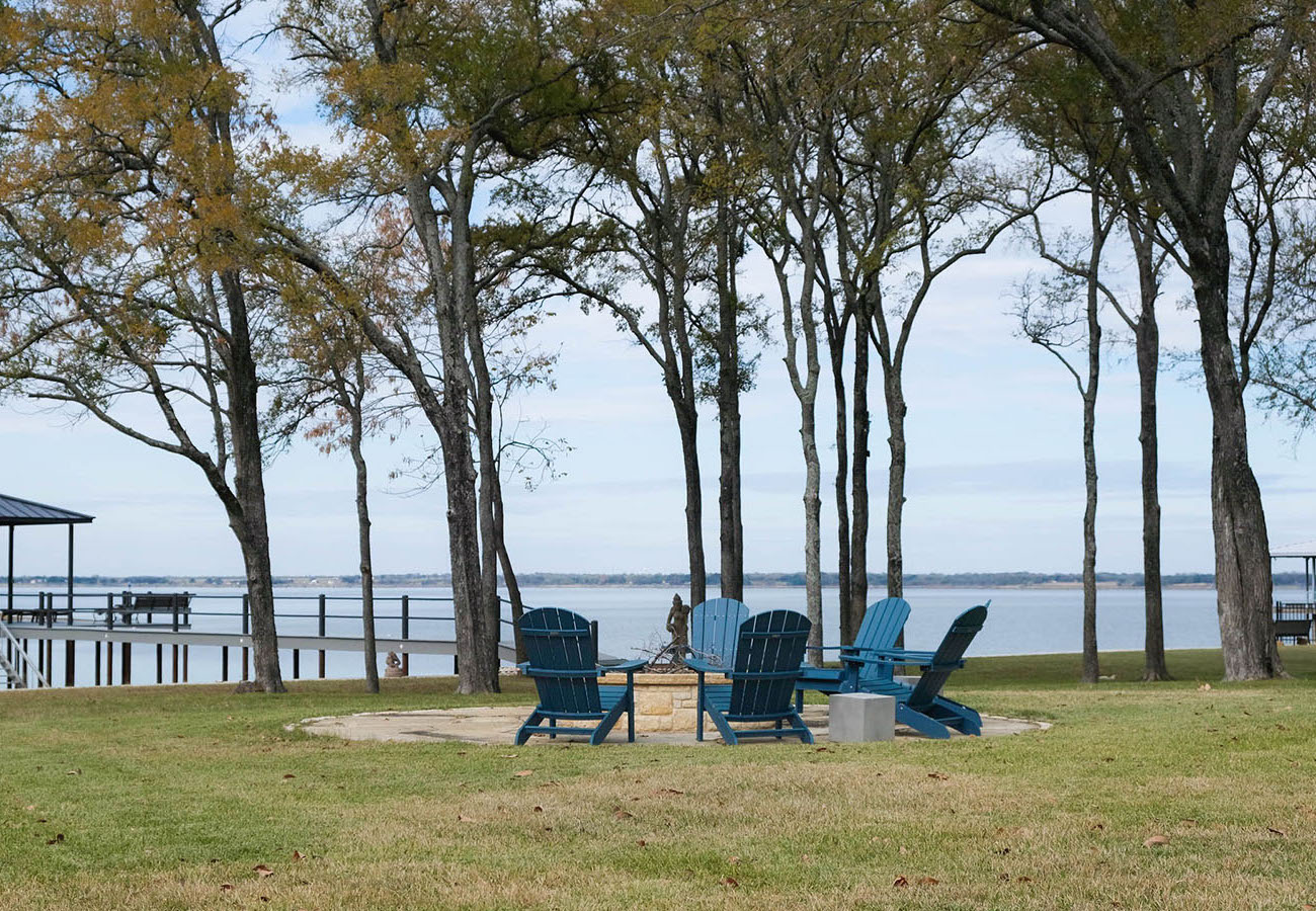 Another view of Richland Chambers Reservoir from a homeowner's fire pit.